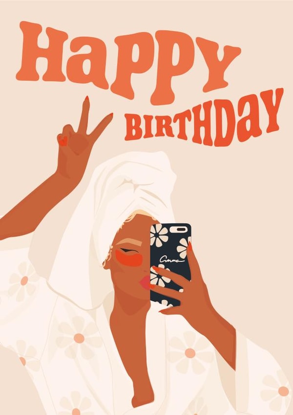 Cute Birthday Card - For Her - Pamper created by Anna Victoriart