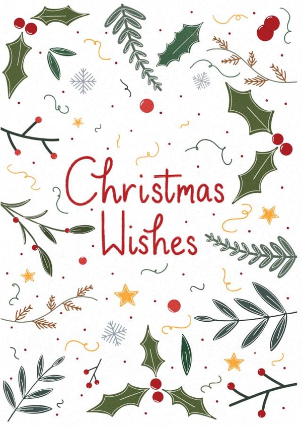 Christmas Wishes Foliage Card created by Lucy Bedford Designs