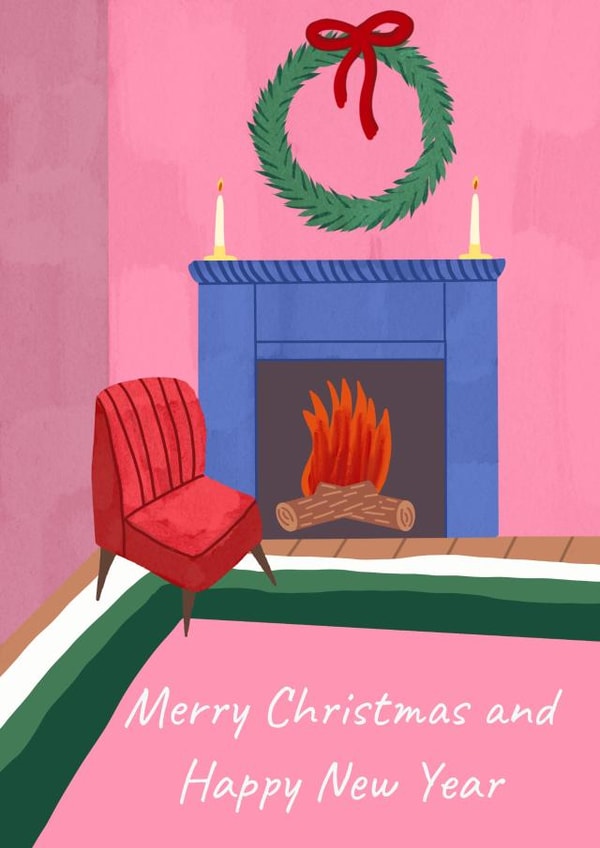 Merry Christmas and Happy New Year card. 1001 created by Sycheva Cards