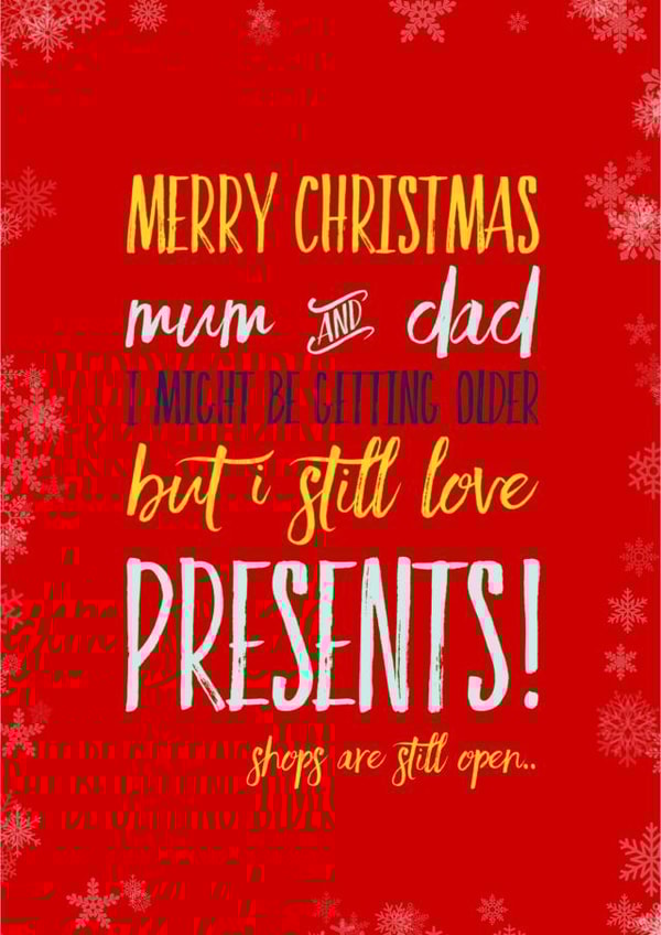 Merry Christmas mum & dad Hint for Christmas! created by CreatedbyMe Sean