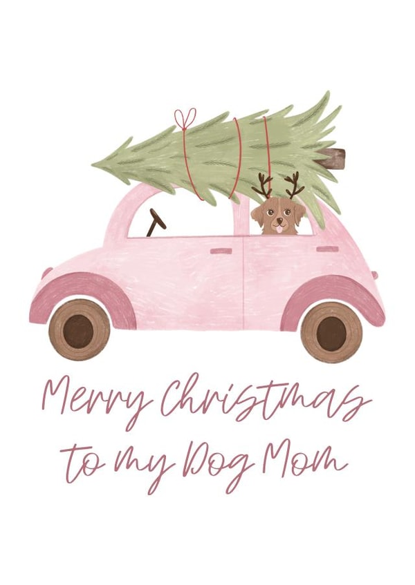 Dog with a Christmas tree created by mikhaleeevich