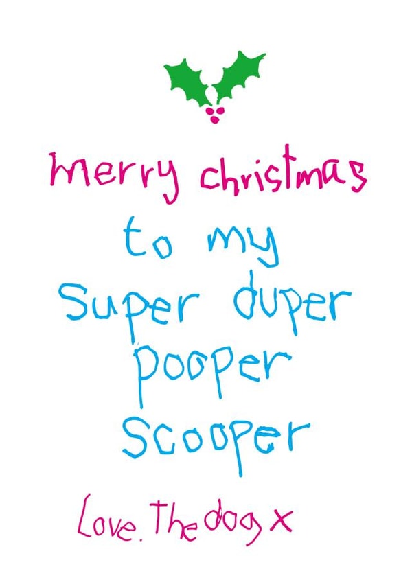 Funny Merry Christmas card from the dog  created by Rusty Pencil