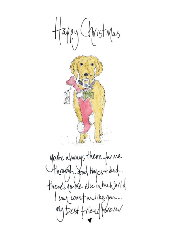 Happy Christmas Best Friend Forever Christmas Card created by Kate Bond