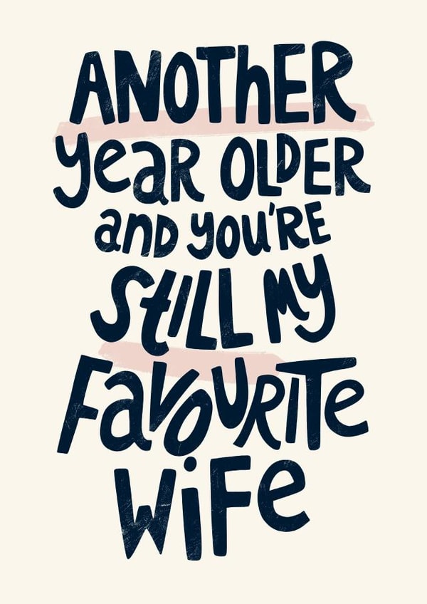 Favourite Wife Birthday Card created by Christine Cuddihy Illustration