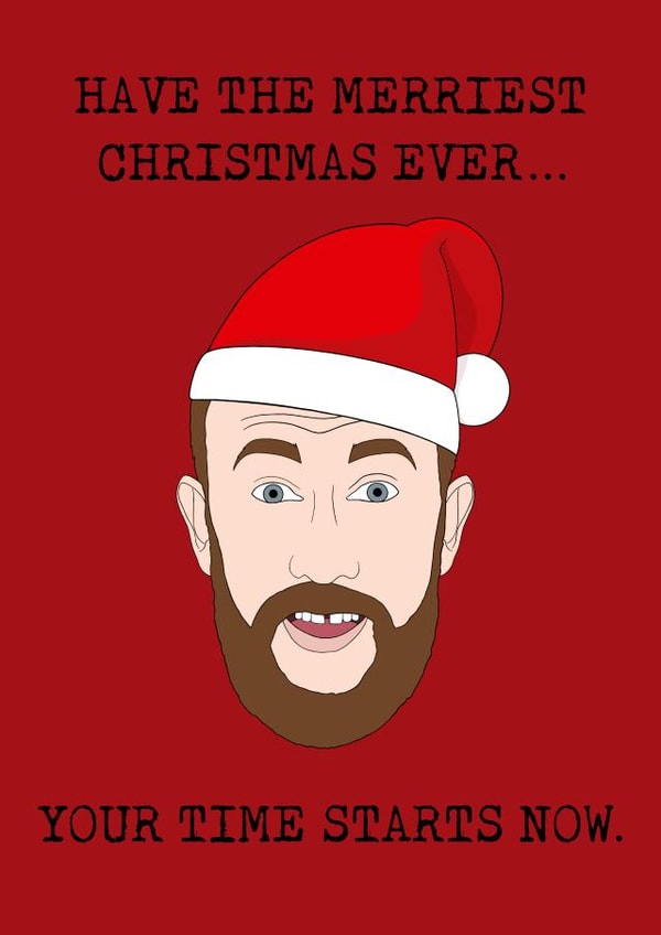 Little Alex Horne Taskmaster Christmas Card created by Little Spoon
