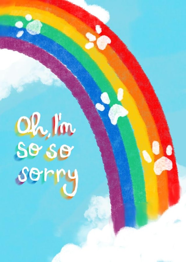 Pet Loss Sympathy Card created by Rosie Johnson Illustrates