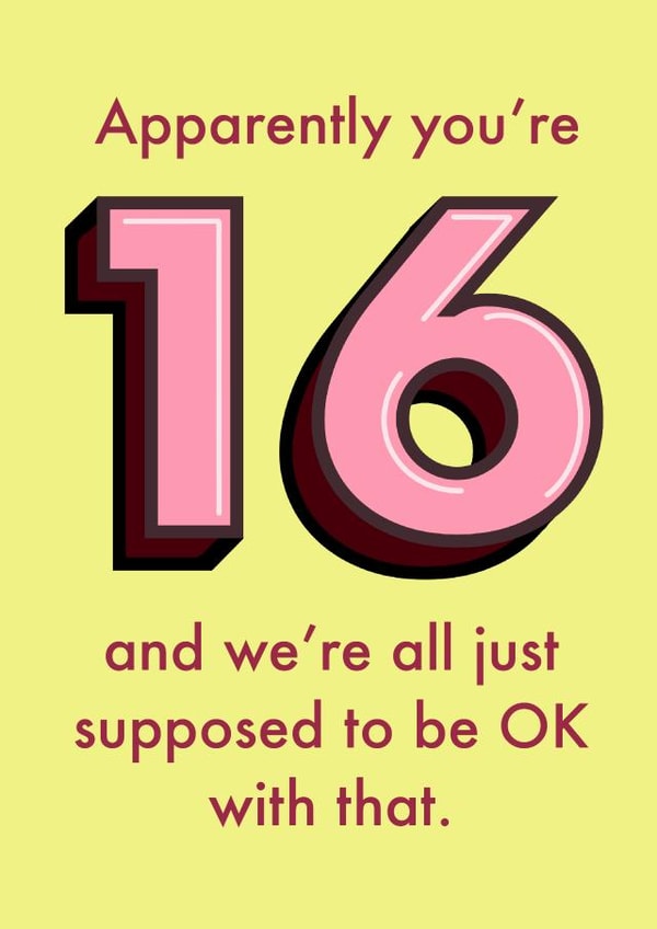 16th birthday daughter card created by Rosie Johnson Illustrates