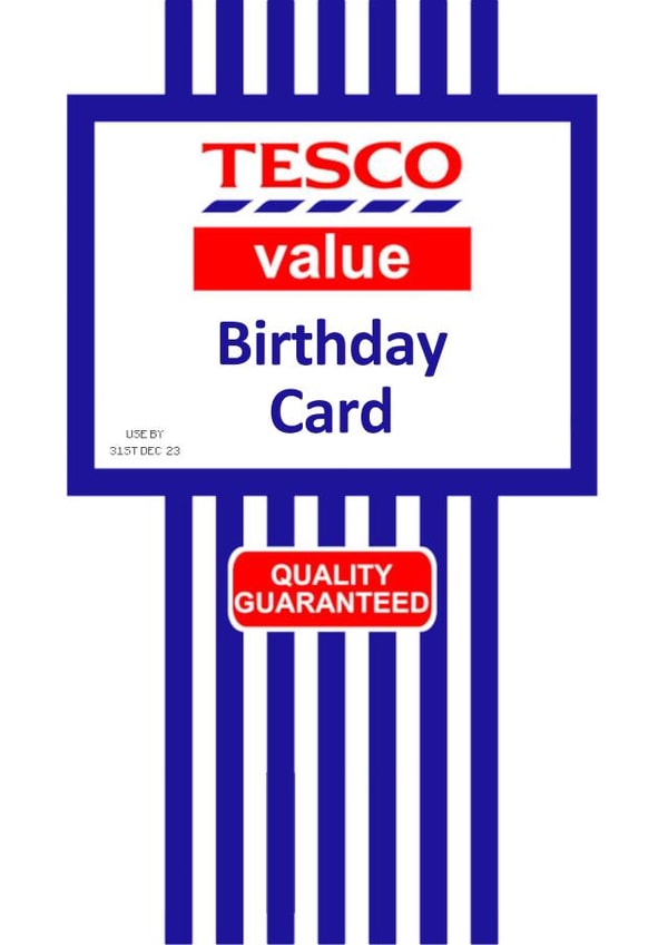 Tesco Value Birthday Card created by Pottsy Prints