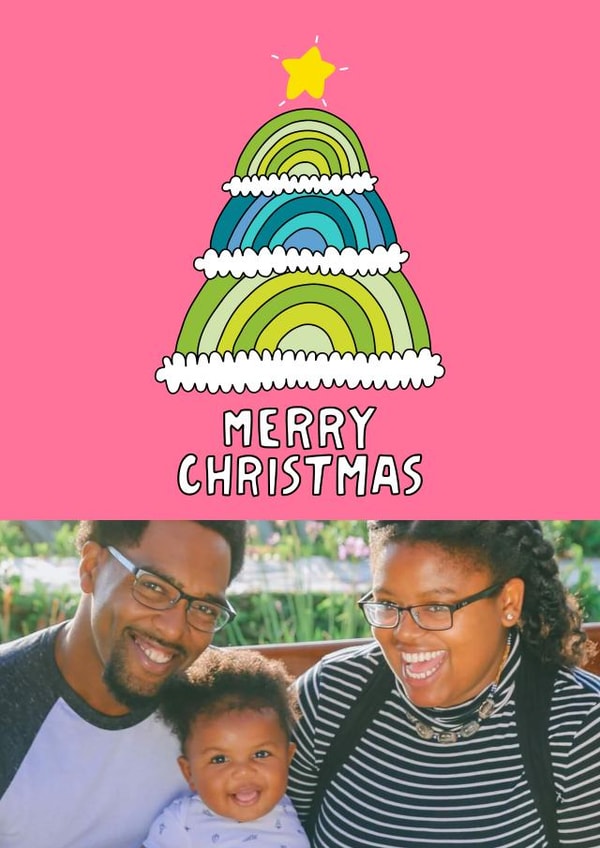 Merry Christmas Tree Photocard | thortful