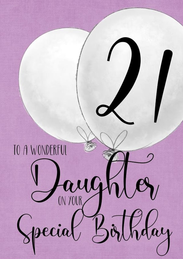 21st Birthday Daughter created by Louise Potton Designs