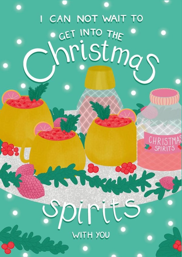 Fun Christmas Card - Getting into the Christmas Spirits! created by Door By The Sea