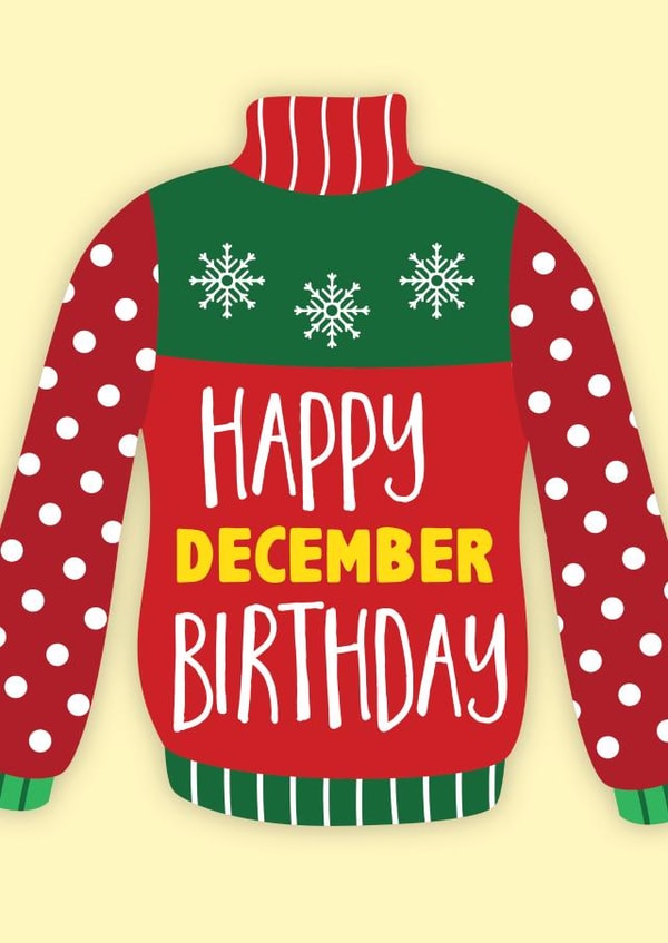 December Christmas Jumper Birthday created by Shutterjunkie
