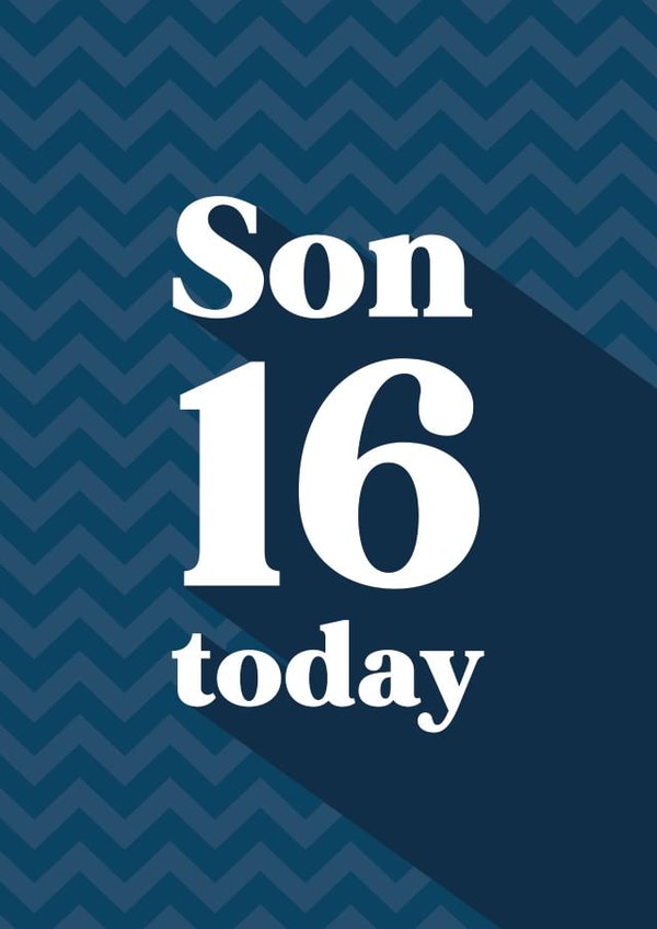 Son 16 today created by Quinton cards