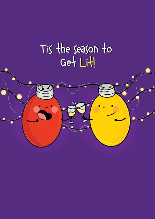 Tis the Season Holiday Card | Christmas Card |Christmas Lights | it's lit created by CreateDesigns by Shaista Parveen