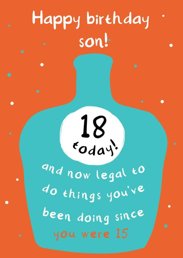 Son 18 birthday card created by Fly high art
