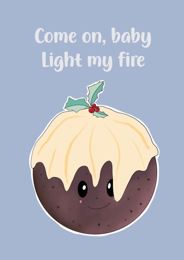 Meryy Christmas pudding card created by Petals and Letters