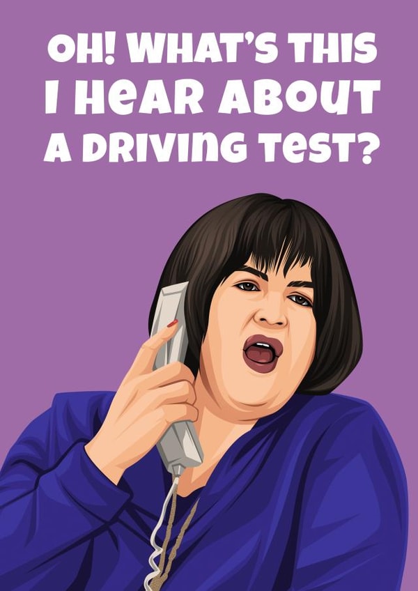 Nessa inspired congratulations on passing your driving test card created by Hint of Sarcasm