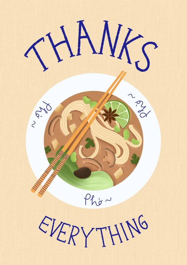 Thank You For Everything Food Card created by Sarah Bédard