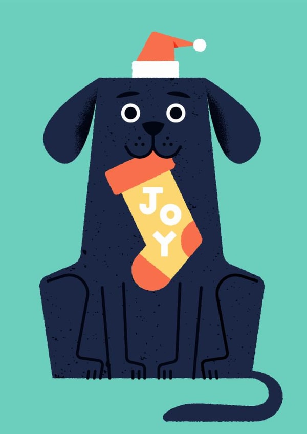 Christmas dog is ready for Santa created by Chris Wharton