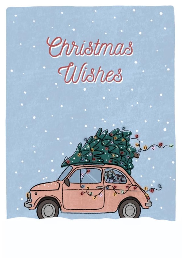 Christmas Wishes Christmas Tree Car created by Bethany Illustrations
