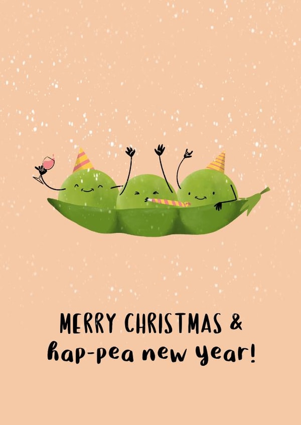 Hap-pea Christmas & New Year created by Easel & Bear