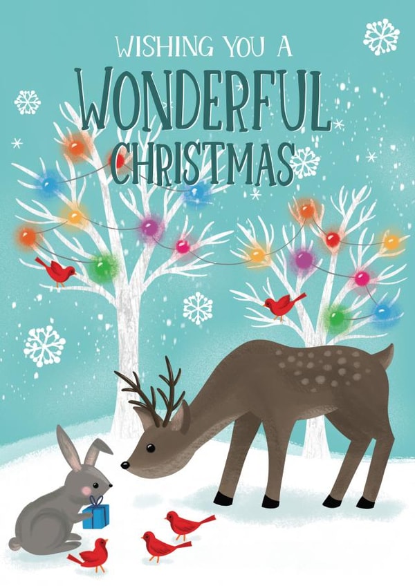Wonderful Christmas woodland card created by Paper Valley Design Studio