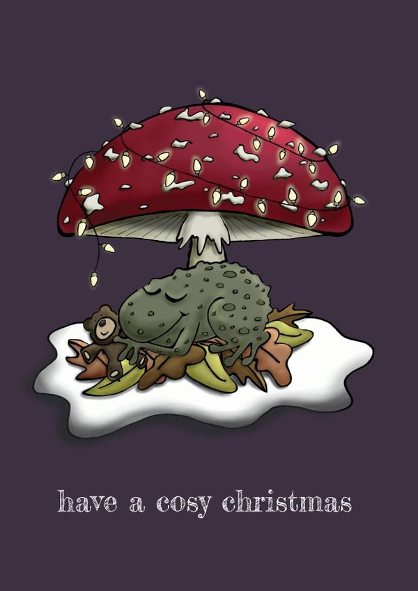 Cosy Toad Christmas Card created by Dionne Turnbull