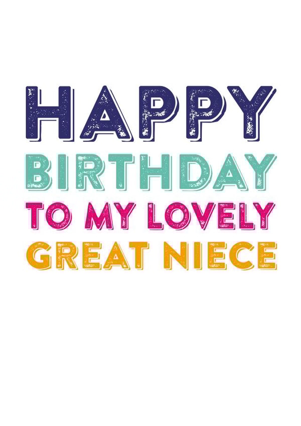 Great Niece Birthday Card created by Do You Punctuate?