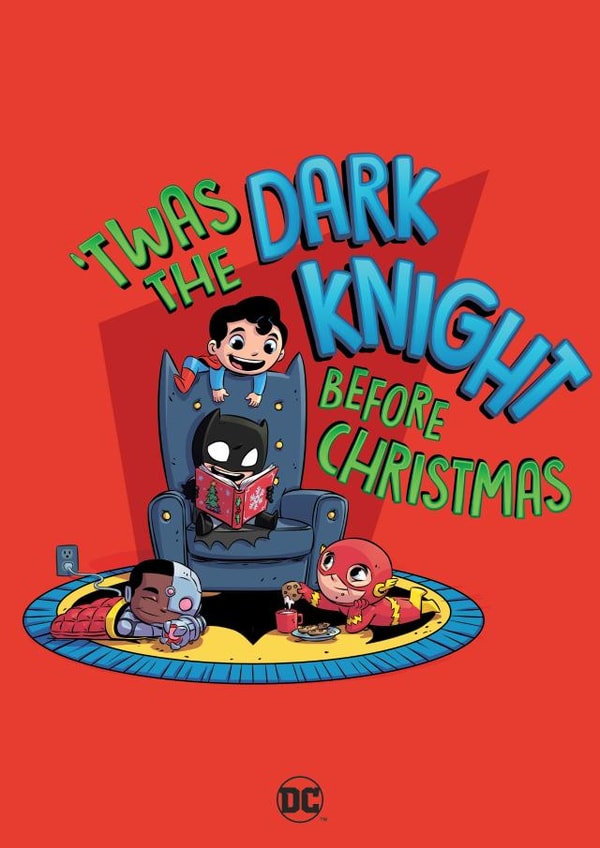 Twas the Dark Knight Before Christmas Batman Superman Card created by Cardology