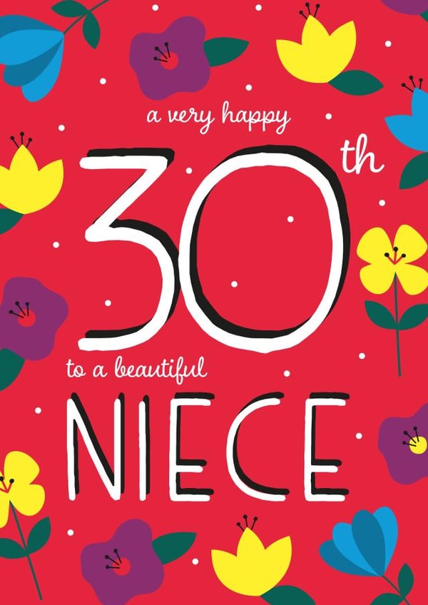 Happy 30th Birthday Niece created by Juniper and Rose Studio