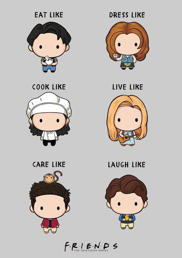 Eat Like Joey Friends TV Show Birthday Just Because Card  created by Cardology