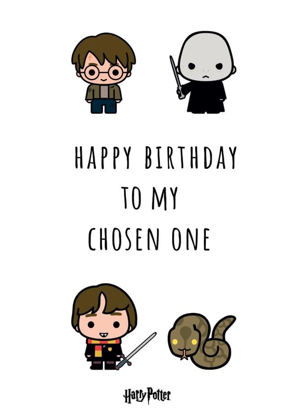 happy birthday to my chosen one Harry Potter Birthday Card created by Cardology