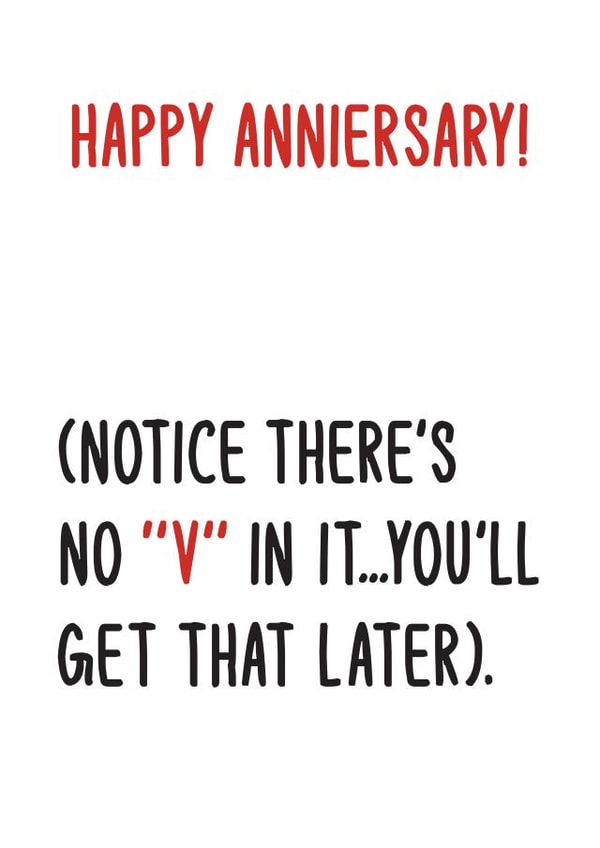 Naughty Anniversary Card For Husband or Boyfriend. 1001 created by Nidd And Rigg!