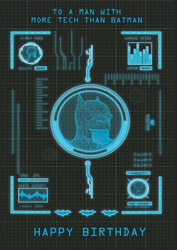 More Tech Than Batman Birthday Card created by Cardology