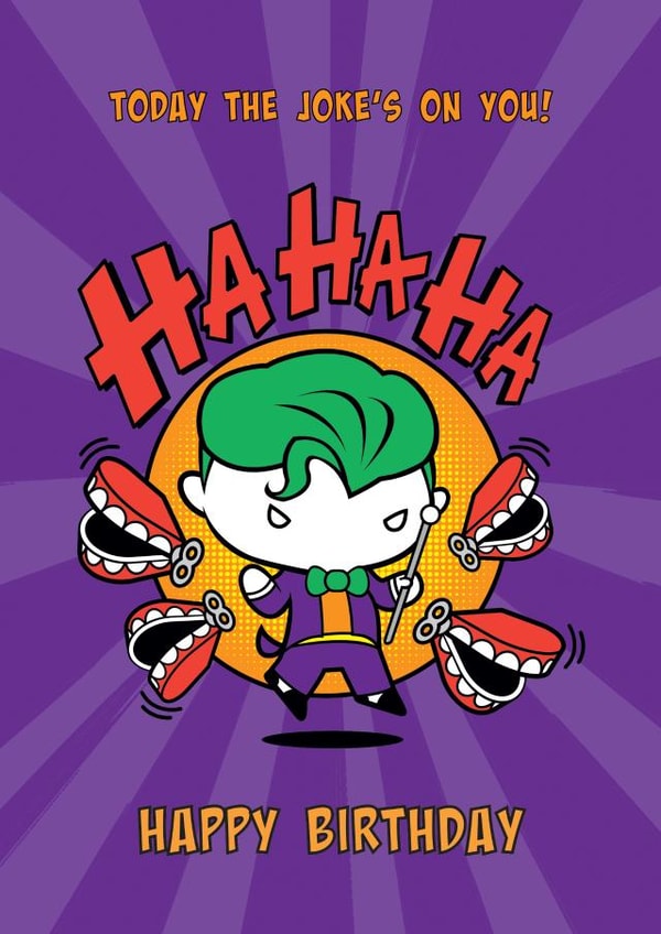 Today the joke's on you! The Joker Birthday Card created by Cardology