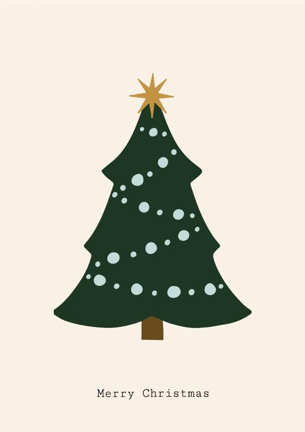 Traditional - Illustrated - Christmas Tree - Merry Christmas created by Chelseah354