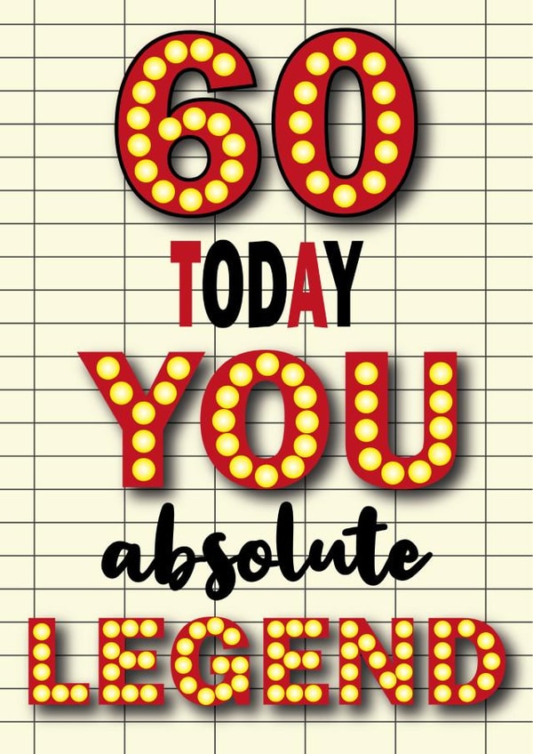 A 60th Birthday card for a legend ! created by JayneyD Designs