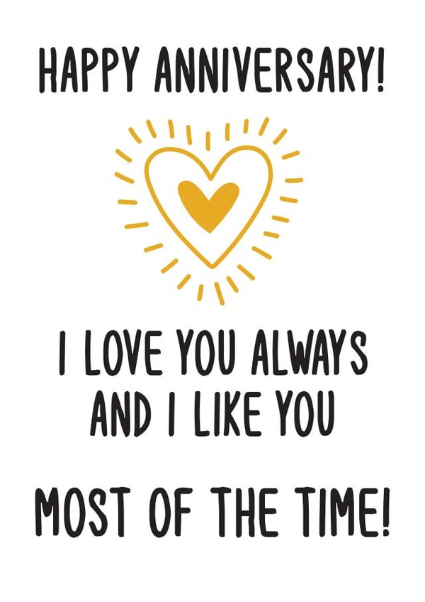 Romantic Anniversary Card For Your Partner. created by Nidd And Rigg!