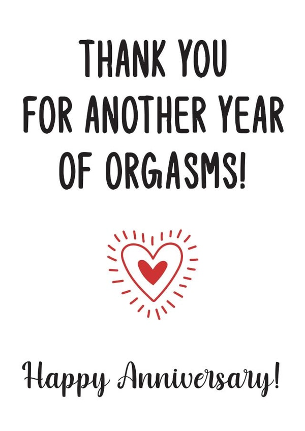 Naughty Anniversary Card For Your Partner. 1000 created by Nidd And Rigg!