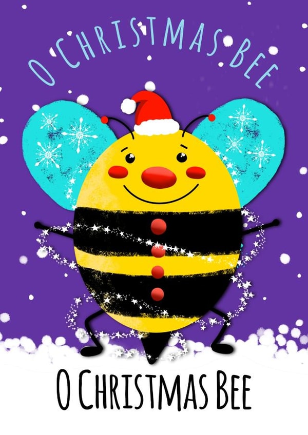 O christmas bee Merry christmas honey bee card created by The Arty Apples Limited