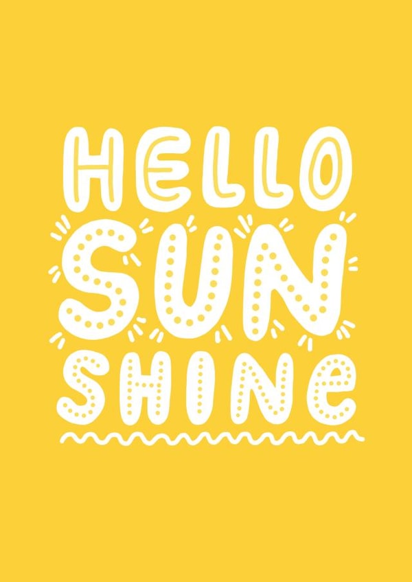 Hello Sunshine New Baby Congratulations Card created by @studio27eleven