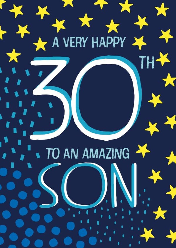 Happy 30th Birthday Son created by Juniper and Rose Studio