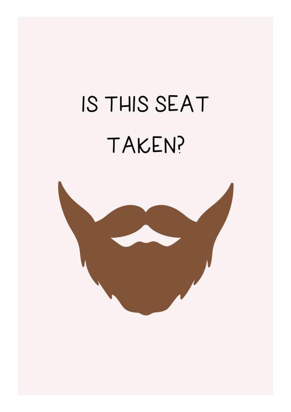 Cheeky Beard Valentines or Anniversary Card created by Betty & Nell