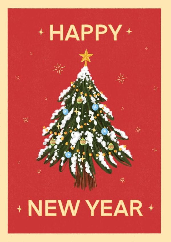 Happy New Year card created by Marina Kromitsyna