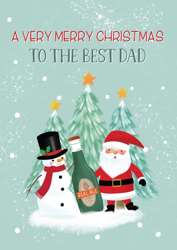 Merry Christmas card for Dad created by Paper Valley Design Studio