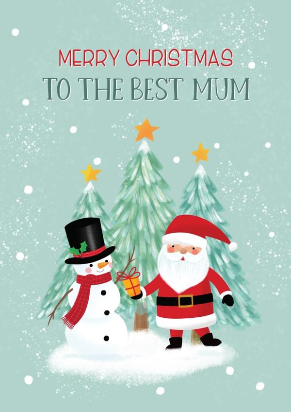 Cute Christmas card for Mum created by Paper Valley Design Studio