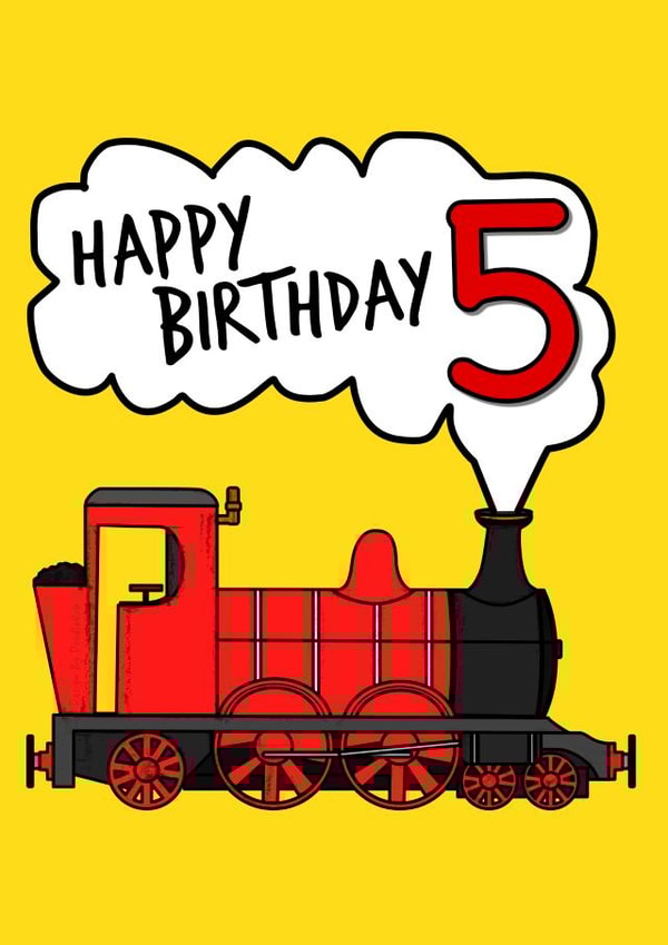 5th Birthday Steam Train created by Doodle Rob