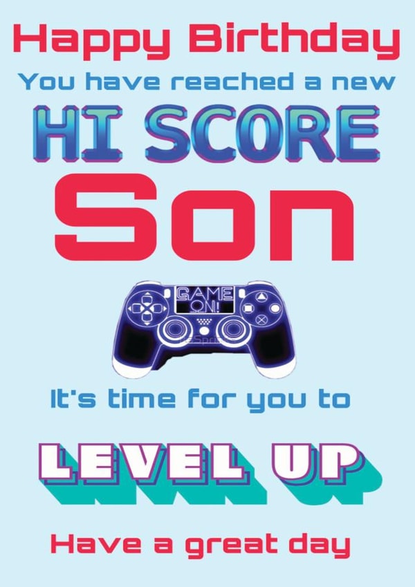 Gaming Son Birthday card created by Yasmine Brickland
