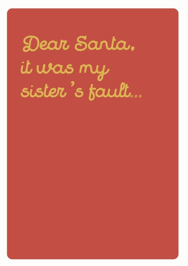 Sister Christmas card created by Electric Carp