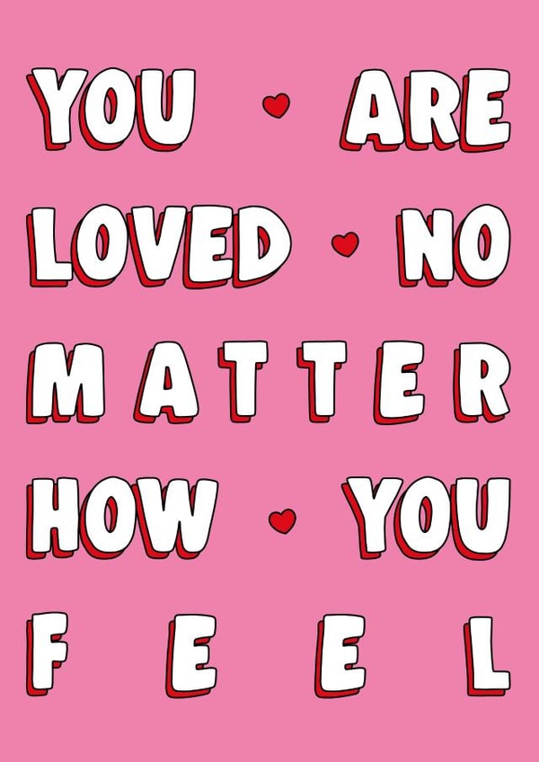 you are loved - feel good card created by Foxanne